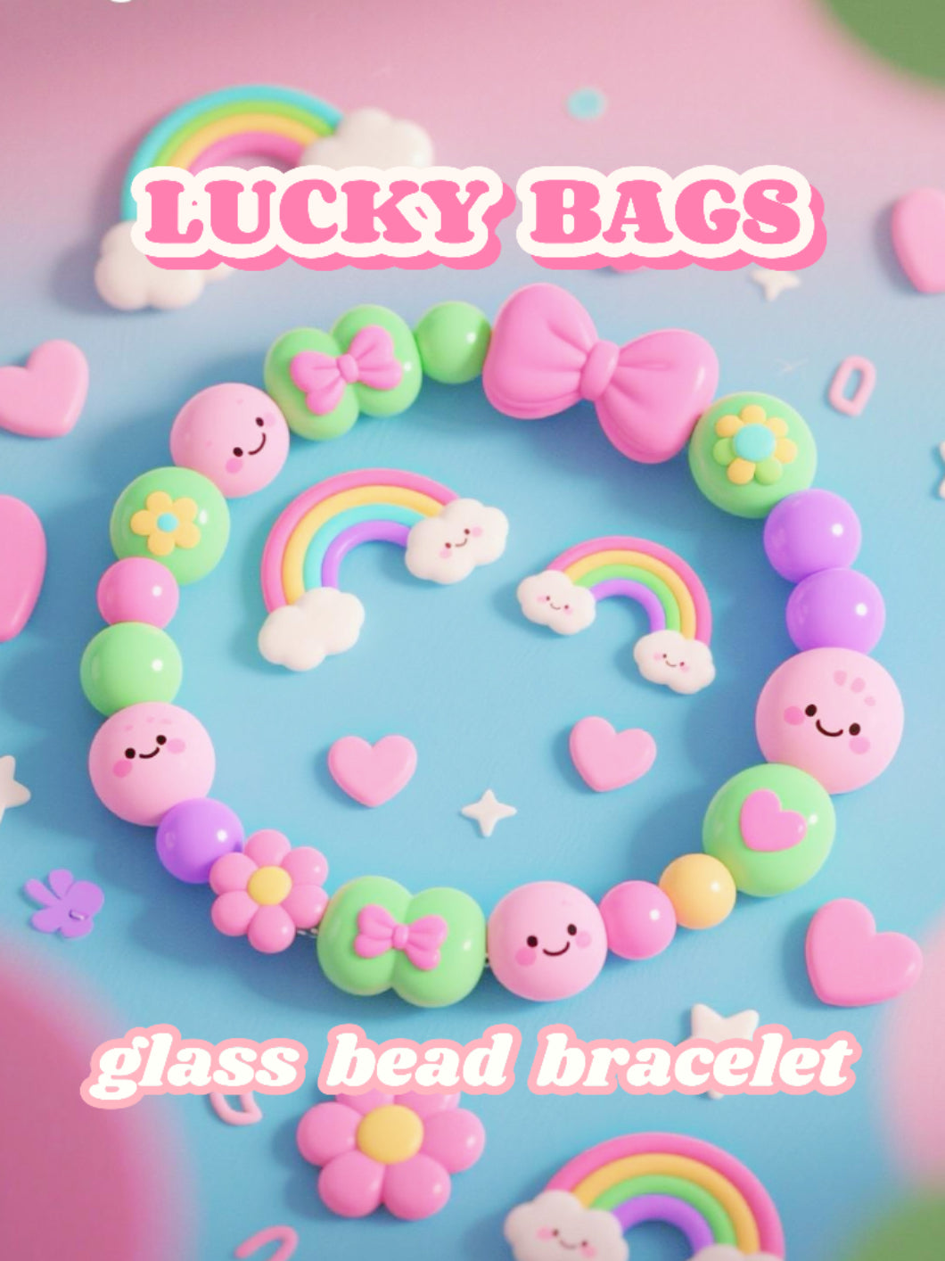 Artistic glass bracelet Lucky Bags-Open in Live